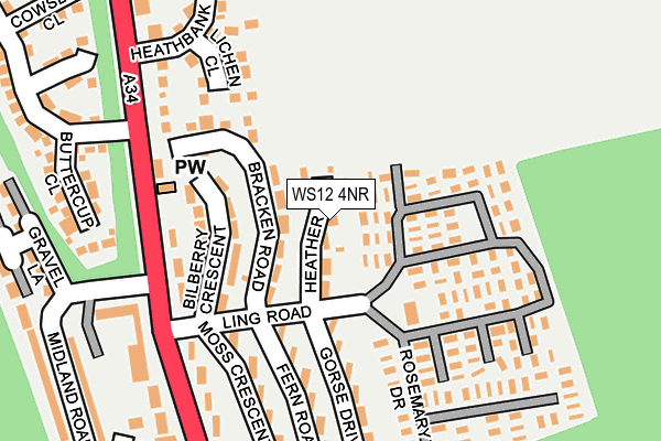WS12 4NR map - OS OpenMap – Local (Ordnance Survey)
