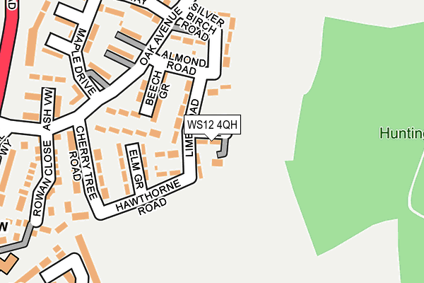 WS12 4QH map - OS OpenMap – Local (Ordnance Survey)