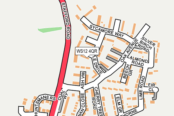 WS12 4QR map - OS OpenMap – Local (Ordnance Survey)
