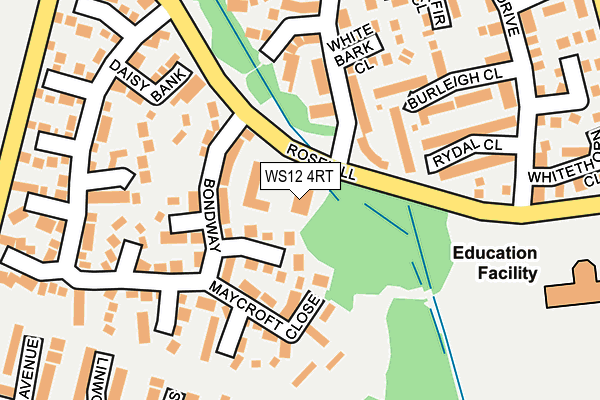WS12 4RT map - OS OpenMap – Local (Ordnance Survey)