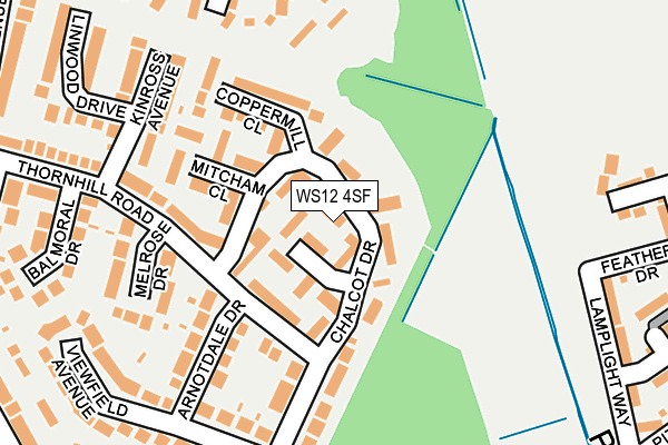 WS12 4SF map - OS OpenMap – Local (Ordnance Survey)