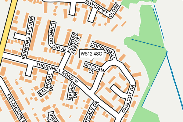 WS12 4SG map - OS OpenMap – Local (Ordnance Survey)