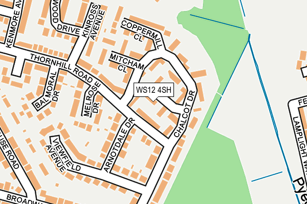 WS12 4SH map - OS OpenMap – Local (Ordnance Survey)
