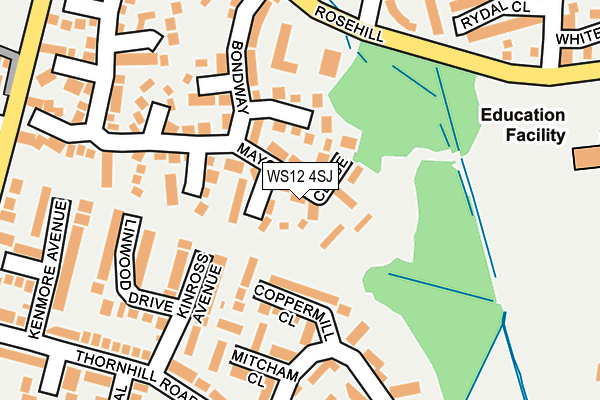 WS12 4SJ map - OS OpenMap – Local (Ordnance Survey)
