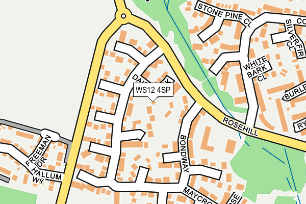 WS12 4SP map - OS OpenMap – Local (Ordnance Survey)