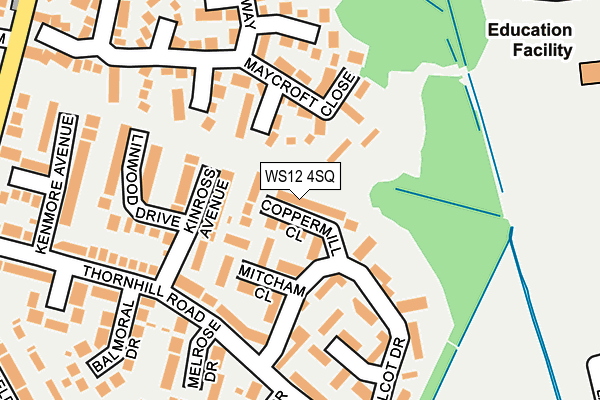 WS12 4SQ map - OS OpenMap – Local (Ordnance Survey)