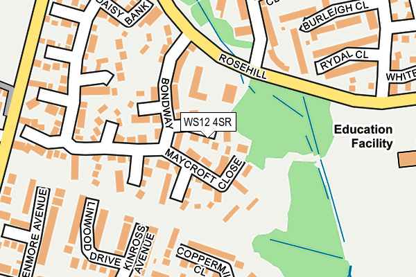 WS12 4SR map - OS OpenMap – Local (Ordnance Survey)