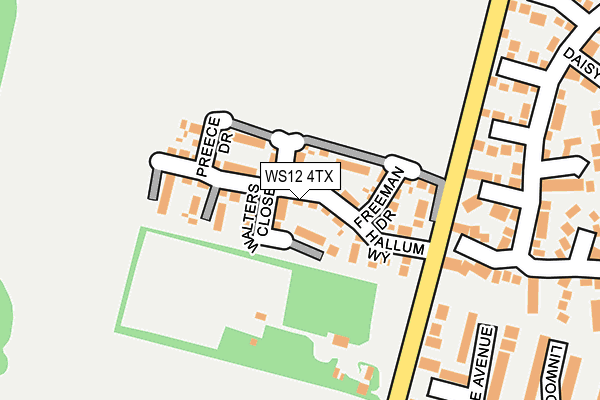 WS12 4TX map - OS OpenMap – Local (Ordnance Survey)