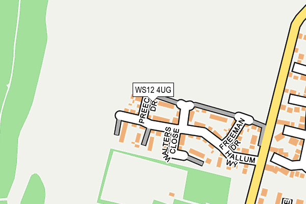 WS12 4UG map - OS OpenMap – Local (Ordnance Survey)