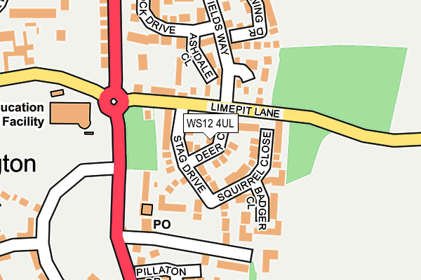 WS12 4UL map - OS OpenMap – Local (Ordnance Survey)