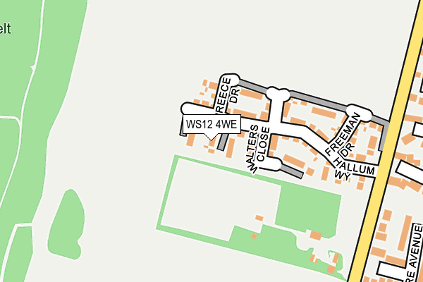 WS12 4WE map - OS OpenMap – Local (Ordnance Survey)