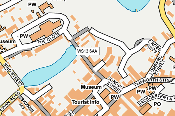 WS13 6AA map - OS OpenMap – Local (Ordnance Survey)