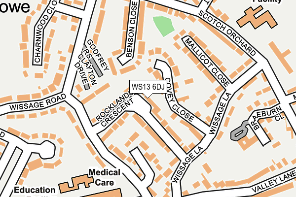 WS13 6DJ map - OS OpenMap – Local (Ordnance Survey)