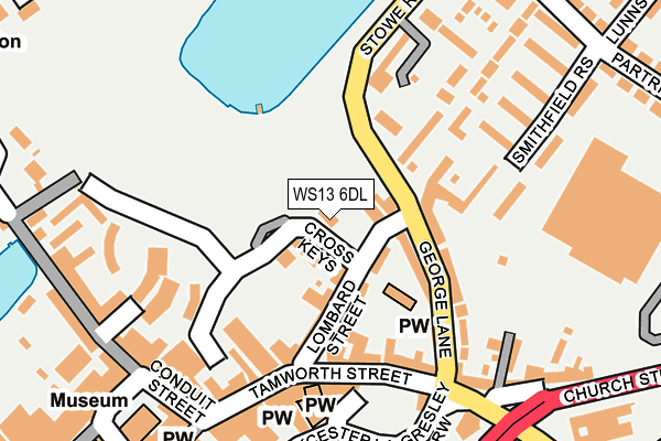 WS13 6DL map - OS OpenMap – Local (Ordnance Survey)