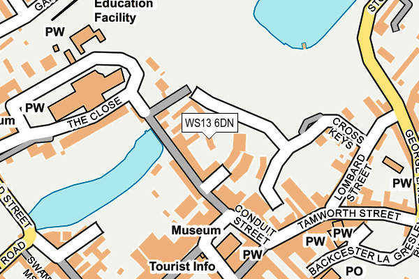 WS13 6DN map - OS OpenMap – Local (Ordnance Survey)