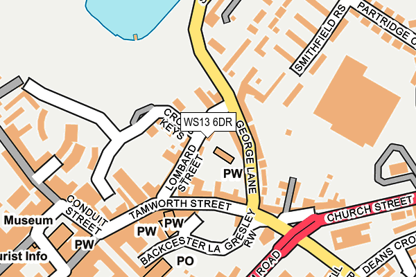 WS13 6DR map - OS OpenMap – Local (Ordnance Survey)