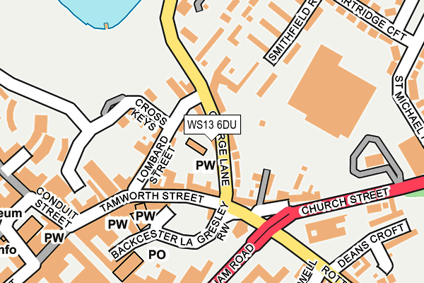 WS13 6DU map - OS OpenMap – Local (Ordnance Survey)
