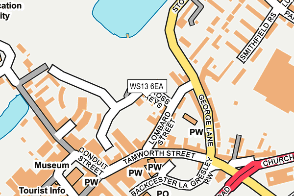 WS13 6EA map - OS OpenMap – Local (Ordnance Survey)