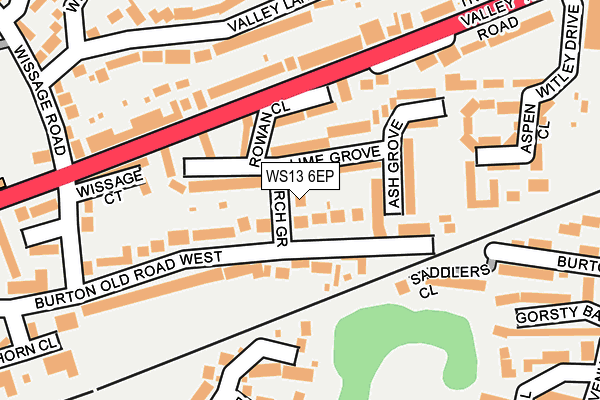 WS13 6EP map - OS OpenMap – Local (Ordnance Survey)