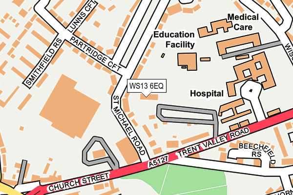 WS13 6EQ map - OS OpenMap – Local (Ordnance Survey)