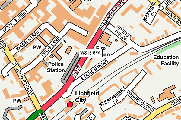 WS13 6FA map - OS OpenMap – Local (Ordnance Survey)