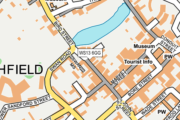 WS13 6GG map - OS OpenMap – Local (Ordnance Survey)