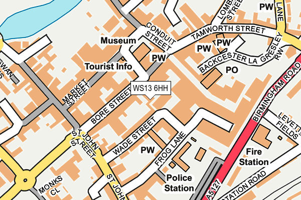 WS13 6HH map - OS OpenMap – Local (Ordnance Survey)