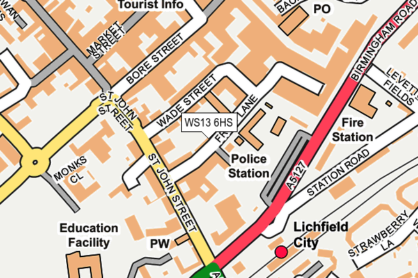WS13 6HS map - OS OpenMap – Local (Ordnance Survey)
