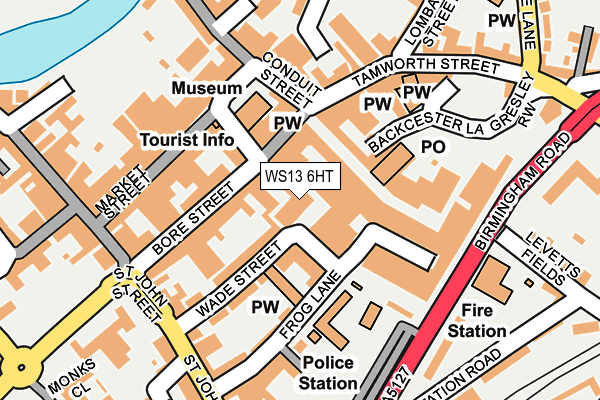 WS13 6HT map - OS OpenMap – Local (Ordnance Survey)