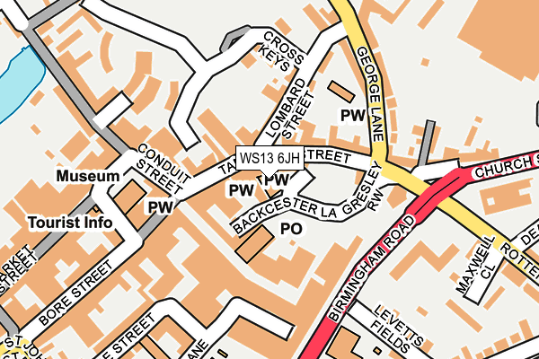 WS13 6JH map - OS OpenMap – Local (Ordnance Survey)