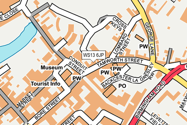 WS13 6JP map - OS OpenMap – Local (Ordnance Survey)