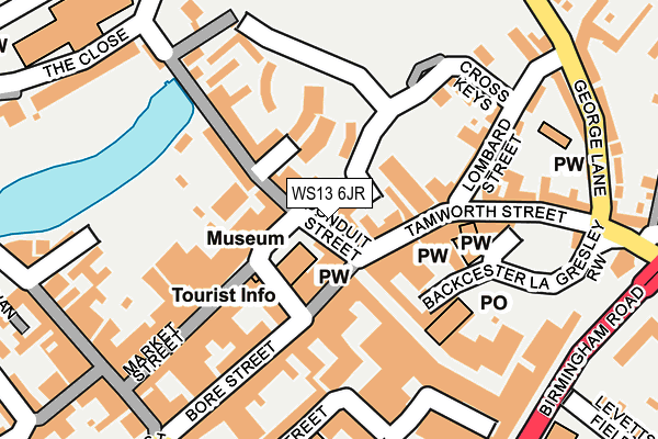 WS13 6JR map - OS OpenMap – Local (Ordnance Survey)