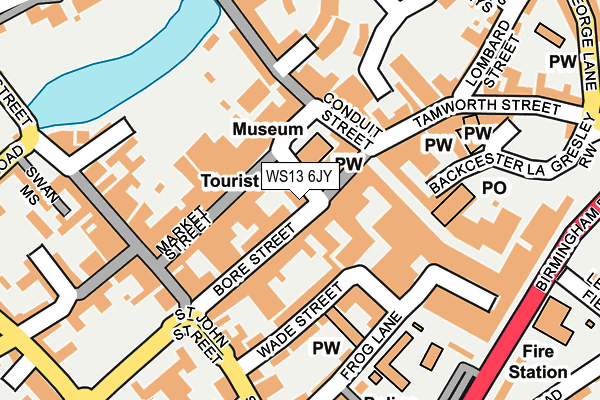 WS13 6JY map - OS OpenMap – Local (Ordnance Survey)
