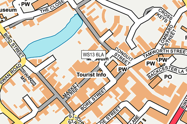 WS13 6LA map - OS OpenMap – Local (Ordnance Survey)