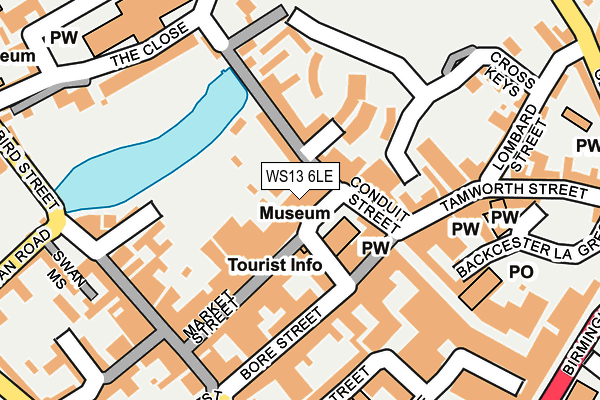 WS13 6LE map - OS OpenMap – Local (Ordnance Survey)