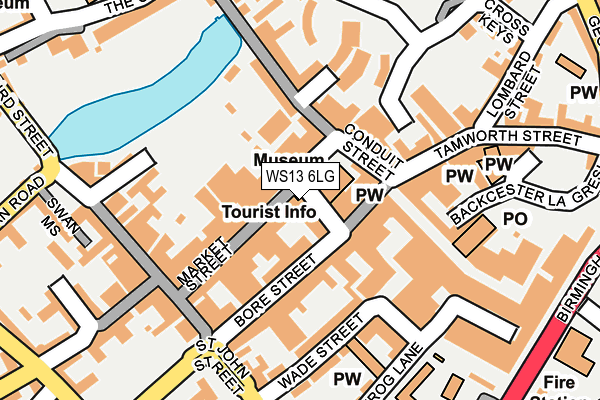 WS13 6LG map - OS OpenMap – Local (Ordnance Survey)