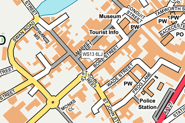 WS13 6LJ map - OS OpenMap – Local (Ordnance Survey)