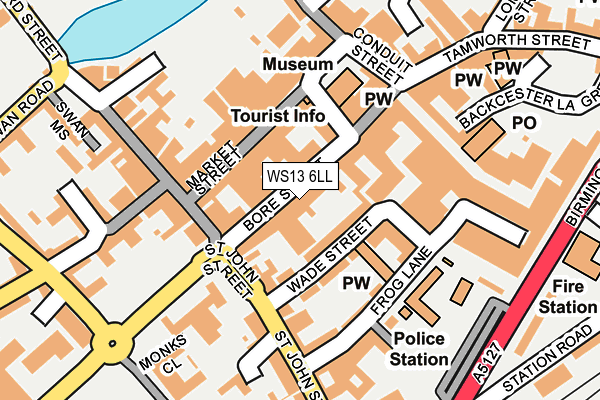 WS13 6LL map - OS OpenMap – Local (Ordnance Survey)