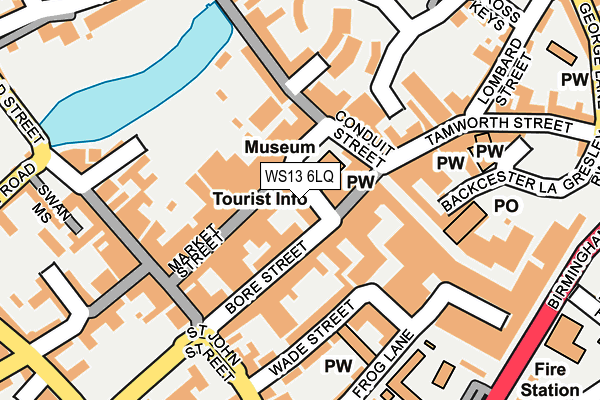 WS13 6LQ map - OS OpenMap – Local (Ordnance Survey)