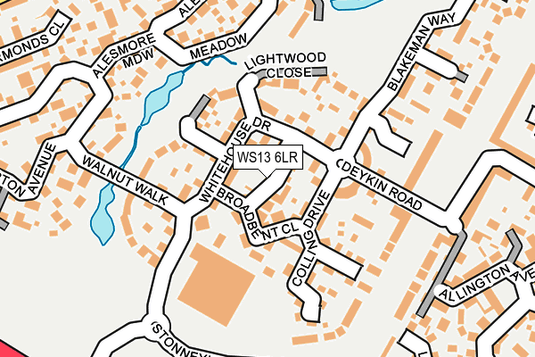 WS13 6LR map - OS OpenMap – Local (Ordnance Survey)