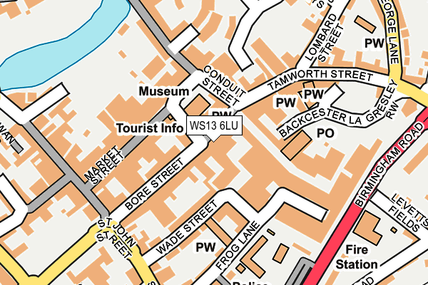 WS13 6LU map - OS OpenMap – Local (Ordnance Survey)