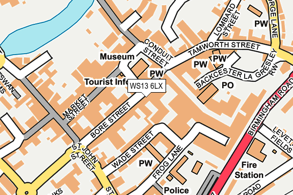 WS13 6LX map - OS OpenMap – Local (Ordnance Survey)