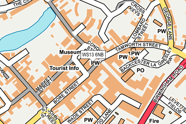 WS13 6NB map - OS OpenMap – Local (Ordnance Survey)