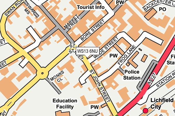 WS13 6NU map - OS OpenMap – Local (Ordnance Survey)