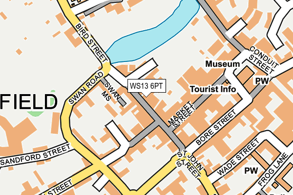 WS13 6PT map - OS OpenMap – Local (Ordnance Survey)