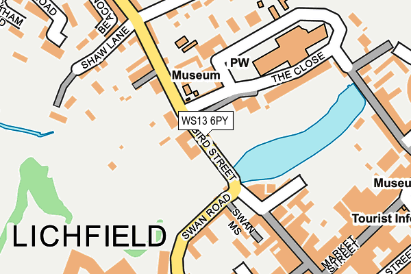 WS13 6PY map - OS OpenMap – Local (Ordnance Survey)