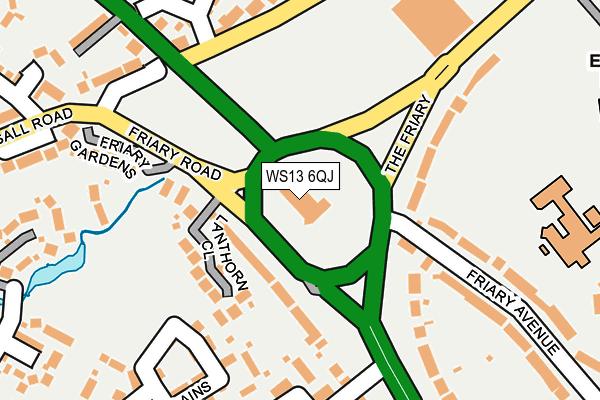 WS13 6QJ map - OS OpenMap – Local (Ordnance Survey)