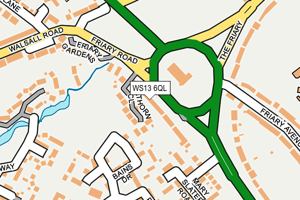 WS13 6QL map - OS OpenMap – Local (Ordnance Survey)