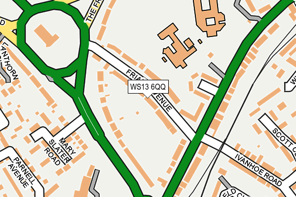 WS13 6QQ map - OS OpenMap – Local (Ordnance Survey)