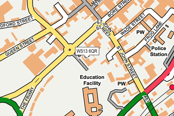 WS13 6QR map - OS OpenMap – Local (Ordnance Survey)
